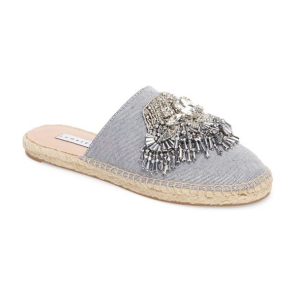 NEW James Chan Izalea Light Denim Mule - Picture 1 of 3